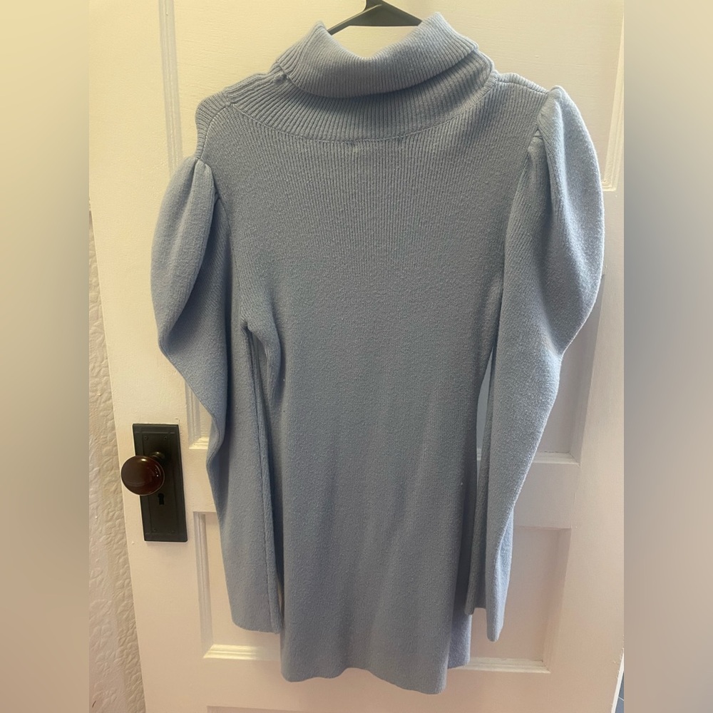 Fashion Nova Baby Blue Ribbed Knit Dress - Picture 3 of 4